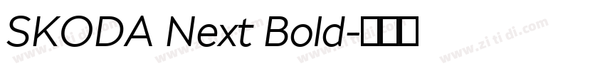 SKODA Next Bold字体转换